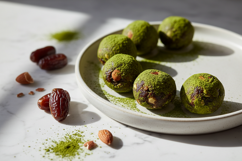 Dates & Matcha Energy Bites