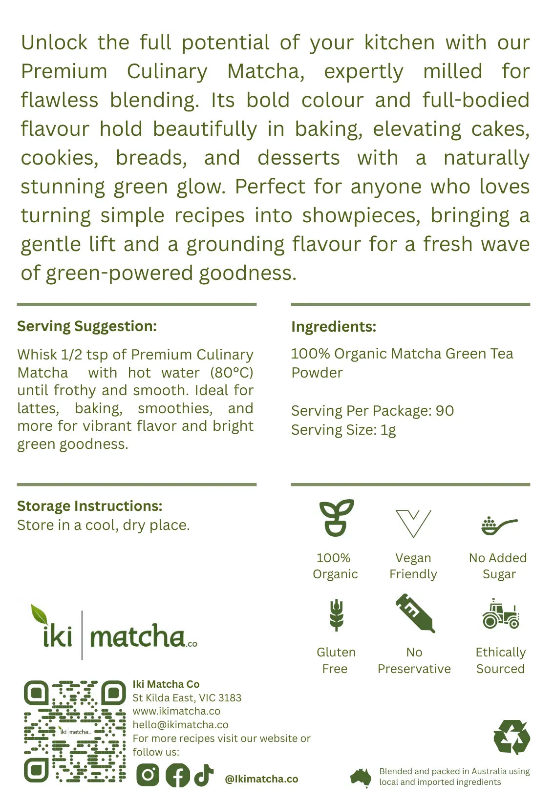 Premium Culinary Matcha Ikimatcha.co
