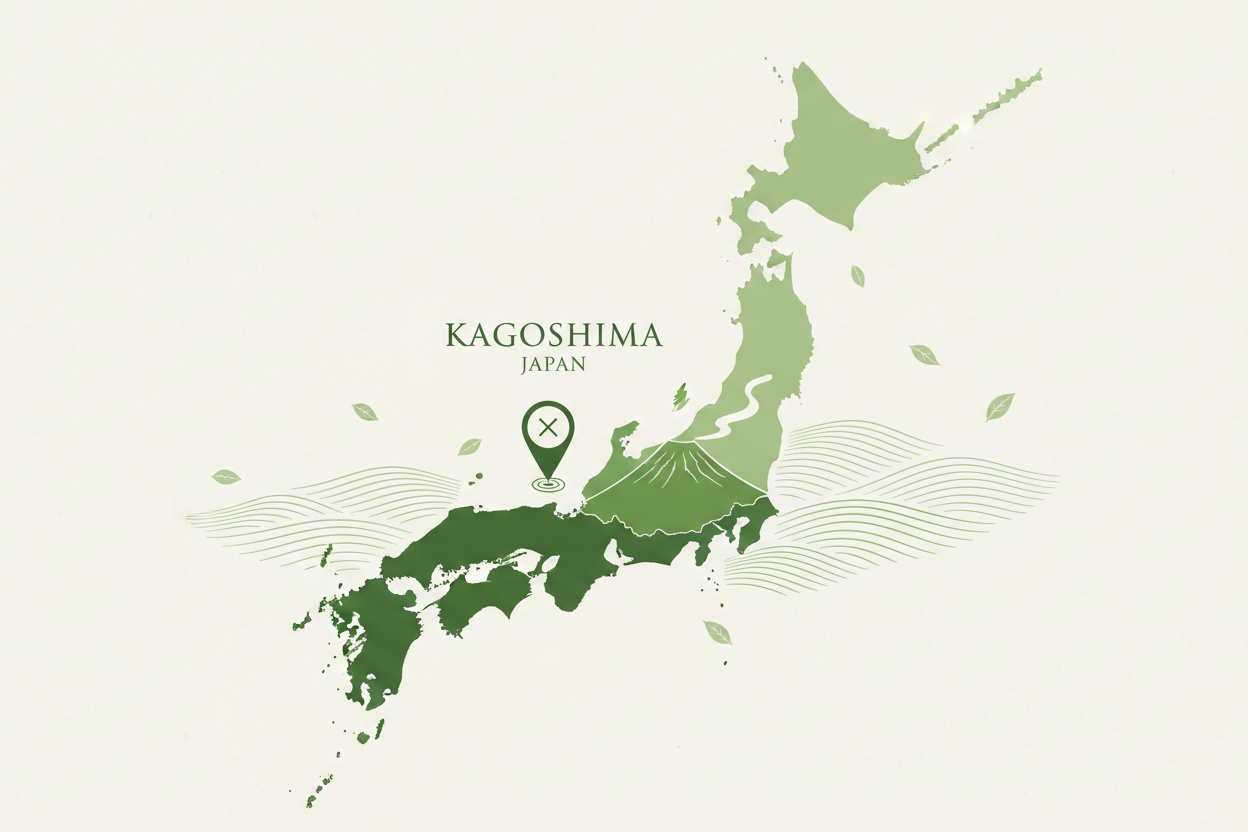 japan matcha kagoshima map